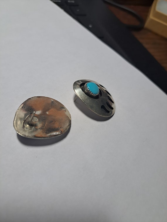 Native American Shadowbox Bear Claw Earrings, ste… - image 4
