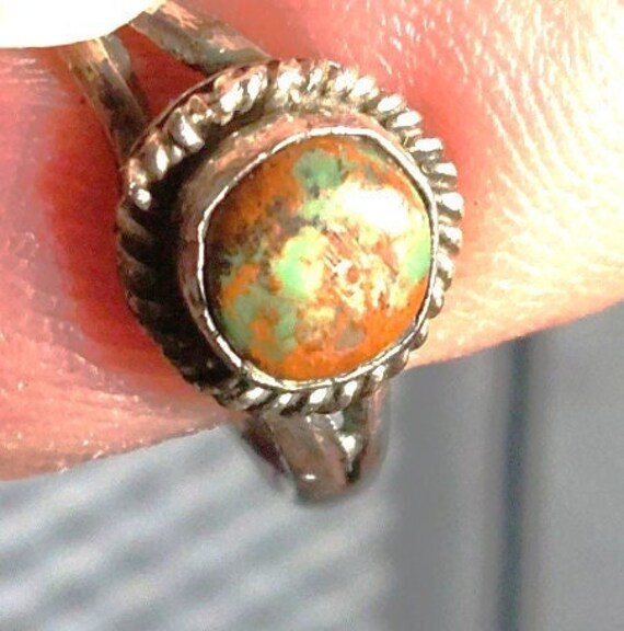Native American OLD Turquoise Ring - image 2