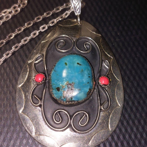Large Native American pendant Gem