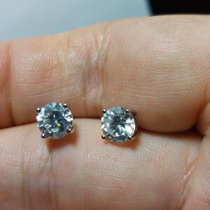 6mm Stud CZ in Sterling Earrings