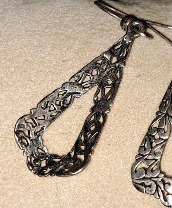 Sterling silver Cutwork Earrings - image 3