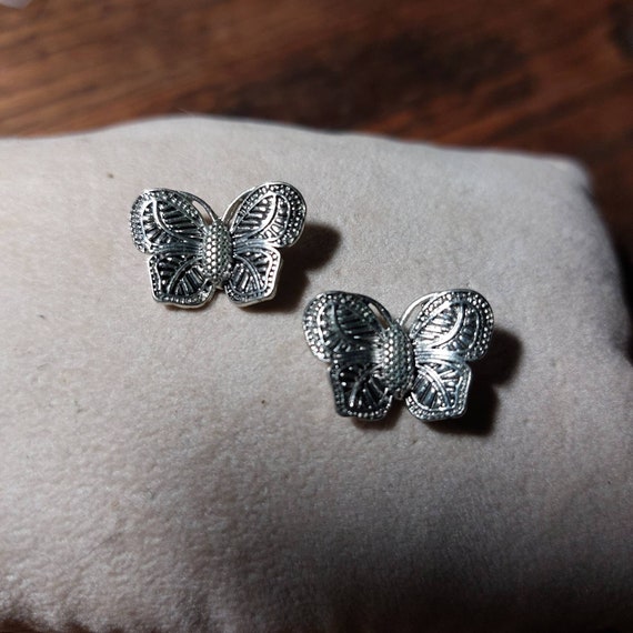 Sterling Butterfly Post Earrings