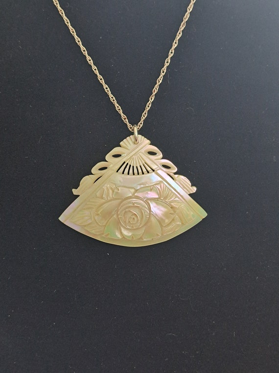 Mother of Pearl Carved Pendant