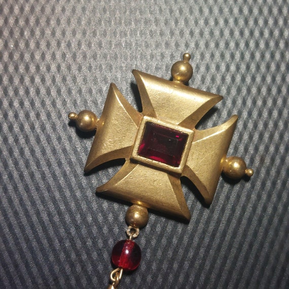 Vintage European Cross Pin - image 3