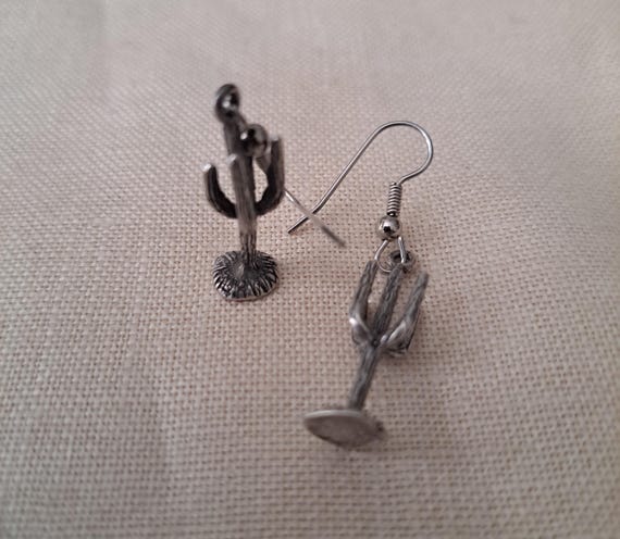 Sterling Cactus Earrings
