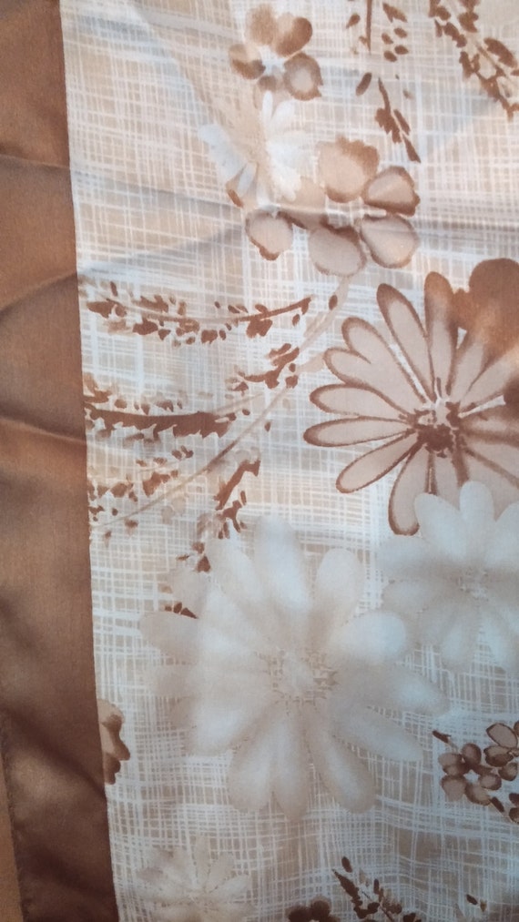 Laura Ashley Beige Print Heavy Silk Scarf