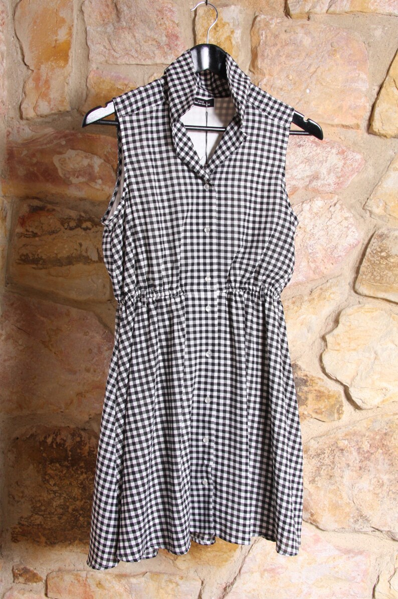 Vintage COMME DES GARCONS Tricot Gingham Mini Dress - Etsy