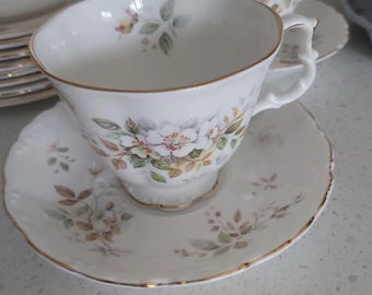 Royal Albert Haworth Tea Trio Set of 8.