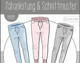 Papierschnittmuster, Schnittmuster, kibadoo, Jogging Pant, Damen