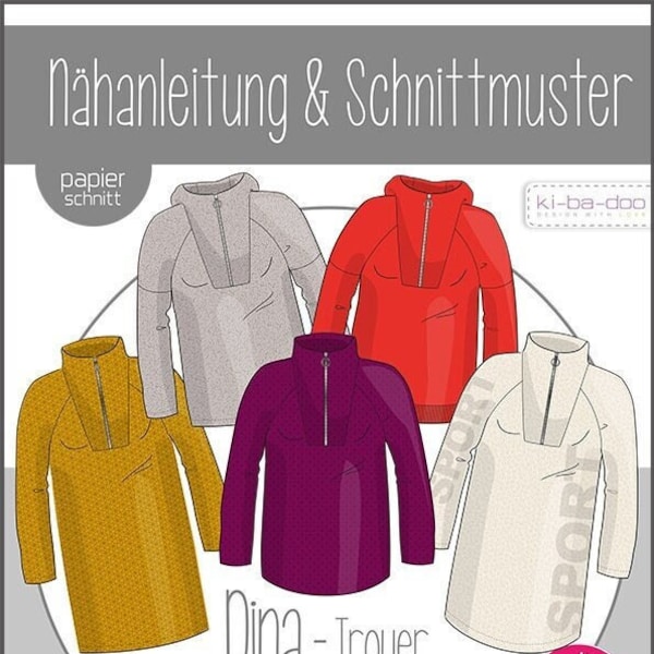 Papierschnittmuster, Damen Troyer, Dina, Schnittmuster, kibadoo,