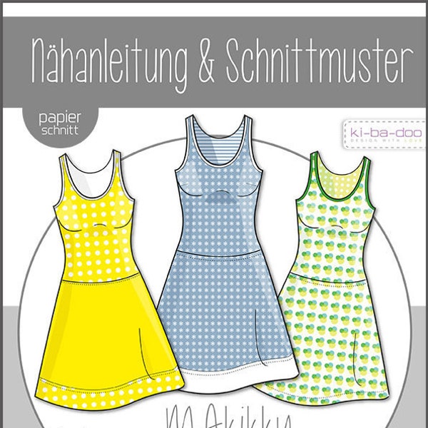 Papierschnittmuster, Schnittmuster, kibadoo, MAkikky, Sommerkleid