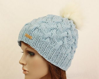 Knitting pattern, instructions, knitted hat, hat, cable hat, winter hat, PDF instructions, knitting instructions