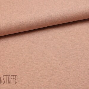 9.90EUR/metro, tessuto, tessuti, cotone, jersey, vecchio rosa, screziato, melange, maglia di cotone