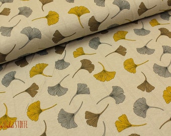 Muslin, Jersey, 15,90EUR/meter, Ginko, leaves