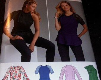 Womens Top, Shirt, One shoulder sleeve, Simplicity 0840/8512, Fashion top, Princess sleeve, Size 6-22, Plus Size, Epsteam