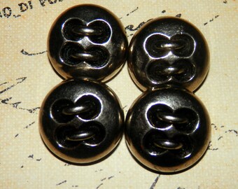 Metall Knopf Knöpfe 10 Stück Bronze wappen 15 mm groß #408#