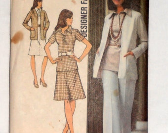1970s skirt and jacket suit, Simplicity 5530, Business Fashion Pattern, Designer pattern,  size 14, 1973 pattern, Miss pattern, Epsteam