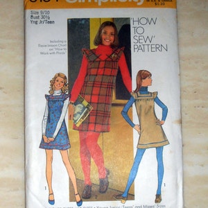 May include: Simplicity sewing pattern number 5154, 'How to Sew' pattern, for young junior, teens and misses sizes. The pattern includes two figure types and ten sizes. The pattern includes a tissue lesson chart on how to work with plaids.
