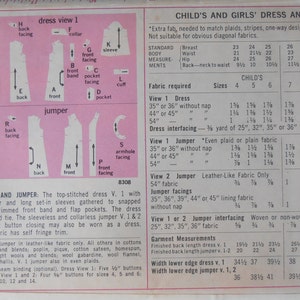 Girls Jumper pattern, Simplicity 8308, Sewing pattern, Size 10, OOP pattern, 60s kids clothing, Hippie Retro Jumper for kids, Epsteam UNCUT image 3