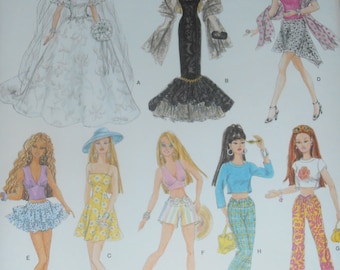 Barbie Clothes, 11 1/2 in Doll Clothes, Wedding, Simplicity 4719, Vintage like Pattern, doll clothes, Doll Wardrobe, Barbie Dress Epsteam