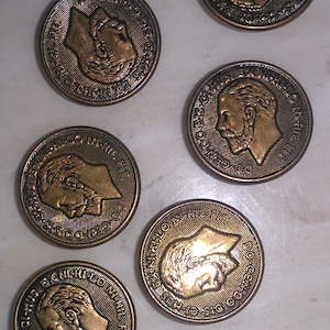 Metal Button, Vintage Metal Buttons, Shank Buttons, Face Buttons, Antique Buttons, Brass Buttons, Vintage Buttons, Epsteam