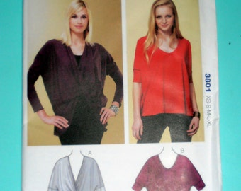 Blouse pattern, Kwik Sew 3801 sewing pattern,  Sweater, Oversized pull-over tops, Size XS - XL, Misses Tops, Fashion Shirt pattern, Epsteam