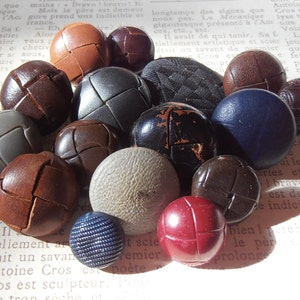 Vintage Buttons, Coat Buttons, Mixed buttons, Shank Buttons, Leather Buttons, Sewing, Knitting, Supplies, Espteam,