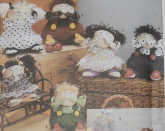 Doll Pattern, Decorative Dolls sewing pattern, Simplicity 5015 Craft pattern, Laughing Dolls, Girl Toys, Puddin' Head,  Epsteam
