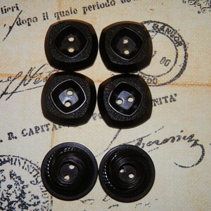 Bruin knoppen, knop leveringen, vintage knoppen, ontwerp knoppen, plastic knoppen, set van 6, crafting Supply, Epsteam