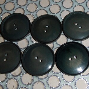 Groene knoppen, oude knoppen, middellange knoppen, set van 6, vintage knoppen, plastic knoppen, Epsteam