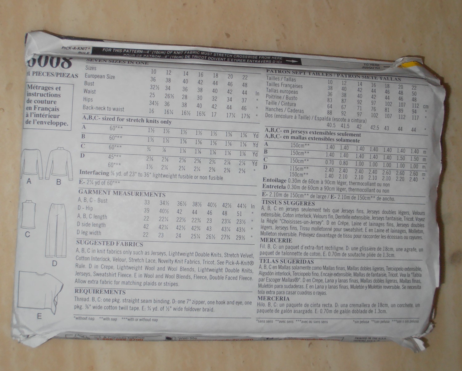 80s Vintage Shirts, Pants, and Ponco Pattern,simplicity New