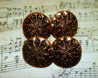 Metal Buttons, Vintage, Decorative buttons, Shank Buttons, Set of 4, Quilting buttons, Crafting buttons, Epsteam