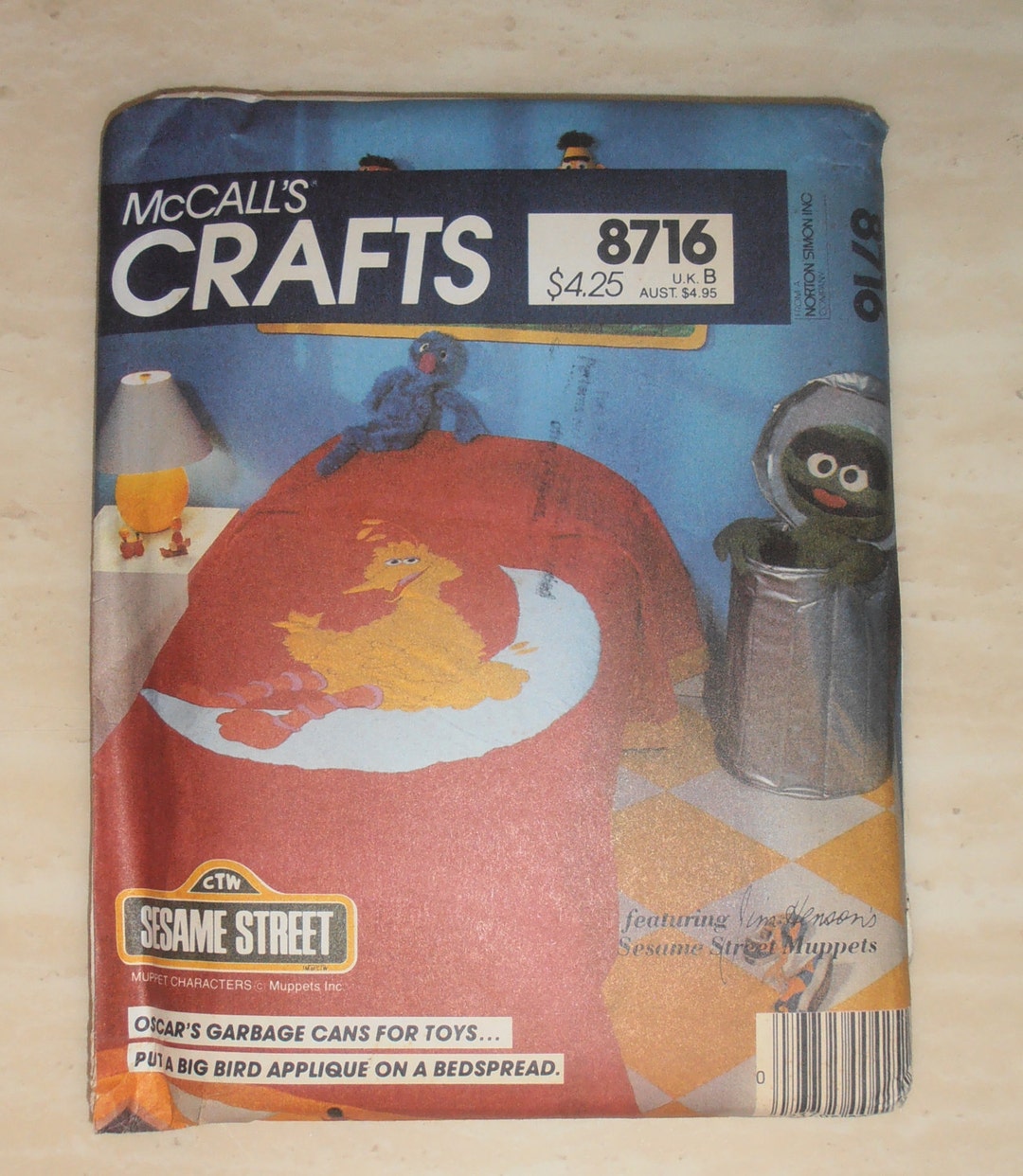 Toy Chest or Hamper Mccalls Craft 697/8716 Big Bird Blanket Etsy