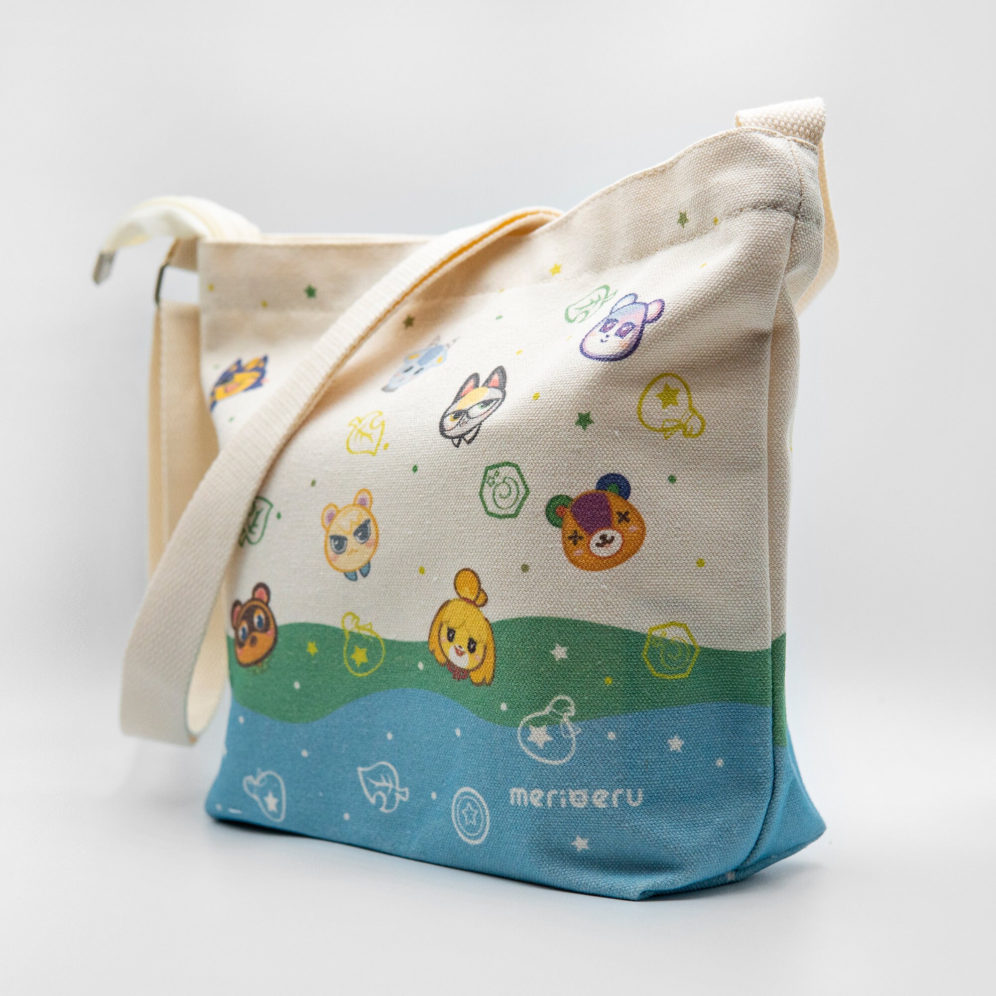 Animal Crossing Bag / Canvas Sling Bag with 10 Villagers Etsy