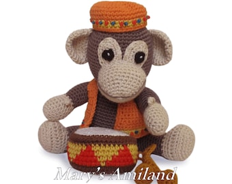 Arthur Monkey The Ami - Amigurumi Crochet Pattern - Digital Download