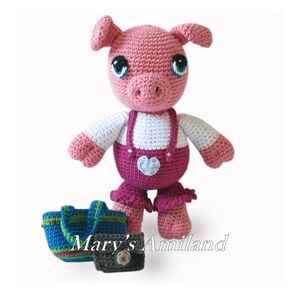 Patty Pig The Ami - Amigurumi Crochet Pattern - Digital Download