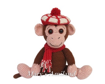 Emilio Monkey the Ami - Amigurumi Crochet Pattern - Digital Download