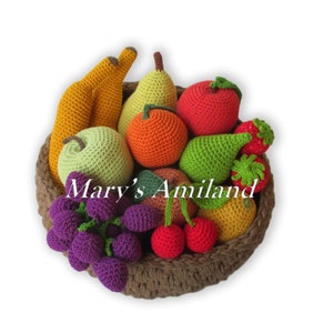 Basket of Fruit eBook - Amigurumi Crochet Pattern - Digital Download