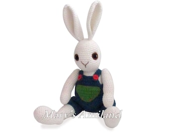 Jeffrey Bunny the Ami - Amigurumi Crochet Pattern - Digital Download