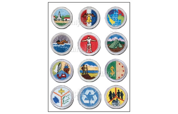 Scout Merit Badge Sheet Customized Edible Cupcake Cookie Etsy