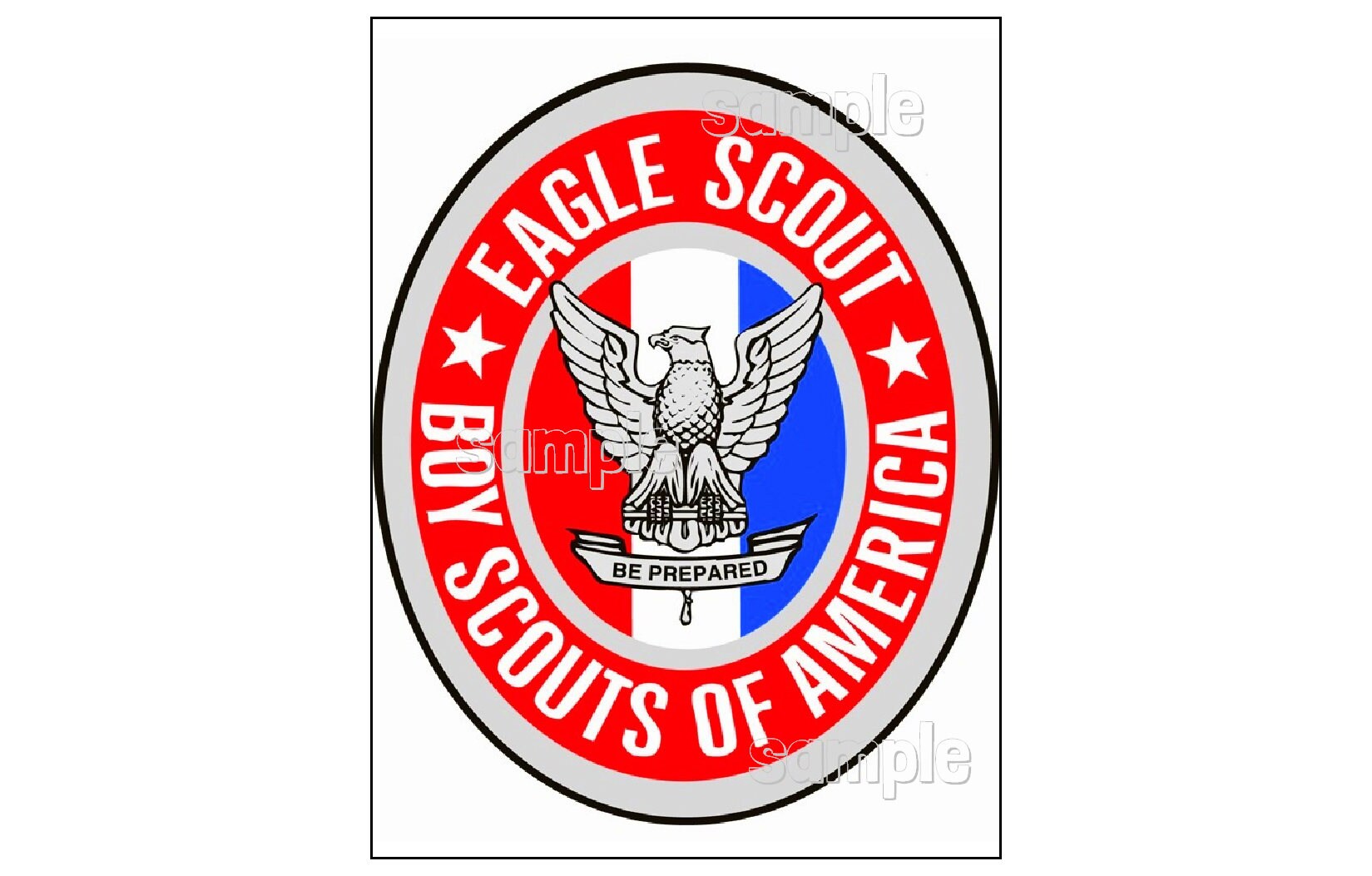 Eagle Scout Emblem Edible Cake Topper Decoration Sugar Sheet Etsy