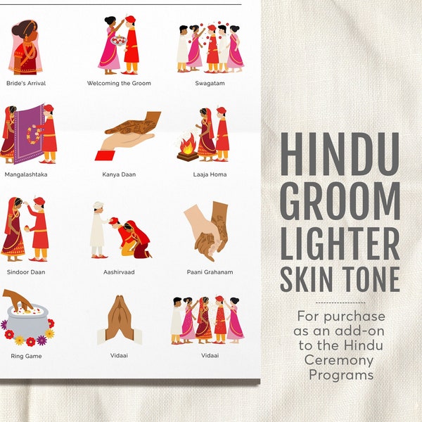 Hindu Groom With Lighter Skin Tone, Add-On Listing For The Hindu Ceremony Program