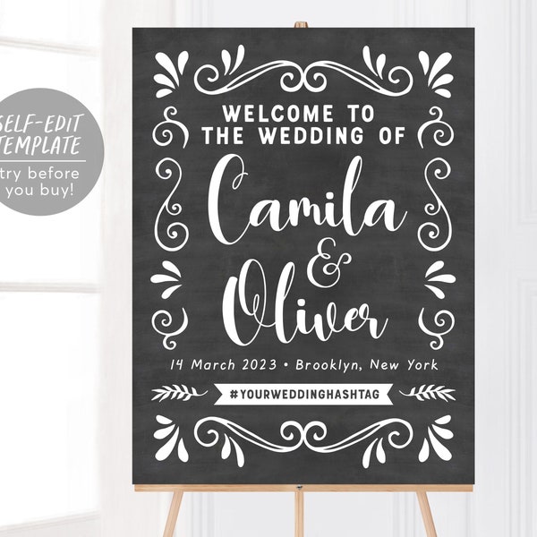 Chalkboard Welcome - Etsy