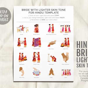 Hindu Bride With Lighter Skin Tone, Add-On Listing For The Hindu Ceremony Program