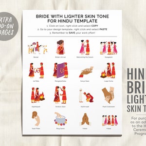 Hindu Bride With Lighter Skin Tone, Add-On Listing For The Hindu Ceremony Program