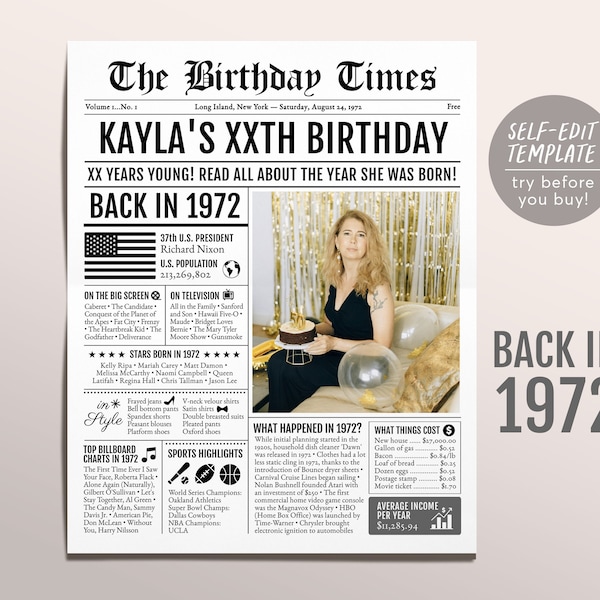 Back in 1972 - Etsy