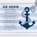 Editable Godson Gift Printable Template, Nautical Baptism Communion ...