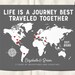 Editable Couples Travel Map Print Template, Life is a Journey Best ...
