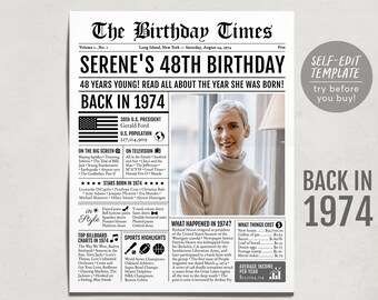 48 Years Ago Poster - Etsy