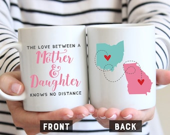 Long Distance Mug For Mother, Mother Daughter Gift, Love Between A Mother And Daughter, Mothers Day Gift, Moving Mug For Daughter